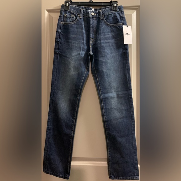 7 For All Mankind Denim - 7 for all Mankind Dark Wash Slimmy Bootcut Jeans size 28 100% Cotton Y2K 90s